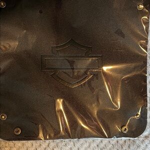 Harley-Davidson Black Embossed Shield Leather Panel - Change/etc bowl